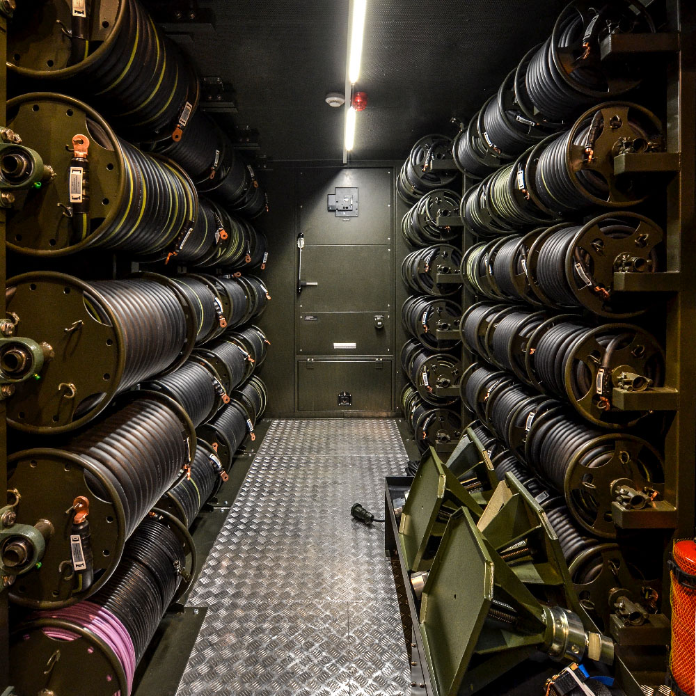 Kontenerowa Elektrownia Polowa KEP 1100 - KT 20 - Zwijaki kablowe