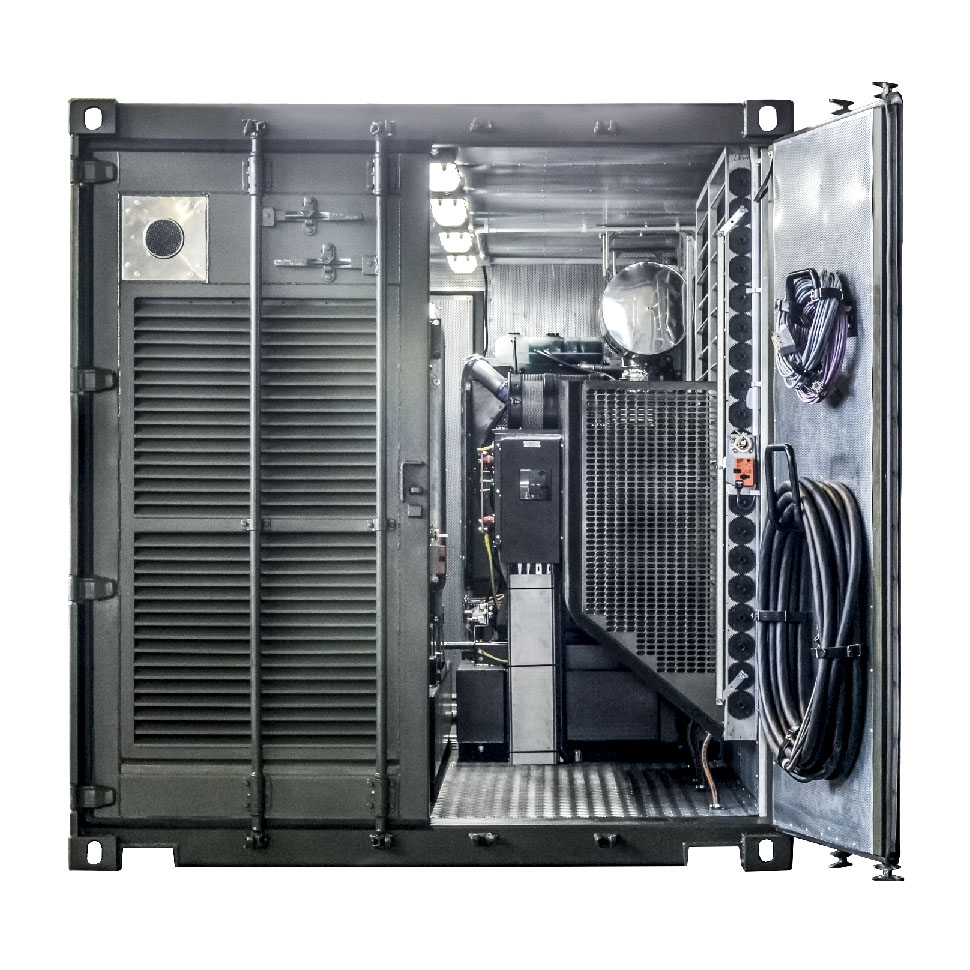 Kontenerowa Elektrownia Polowa KEP 2x250 - Widok przedziału technicznego