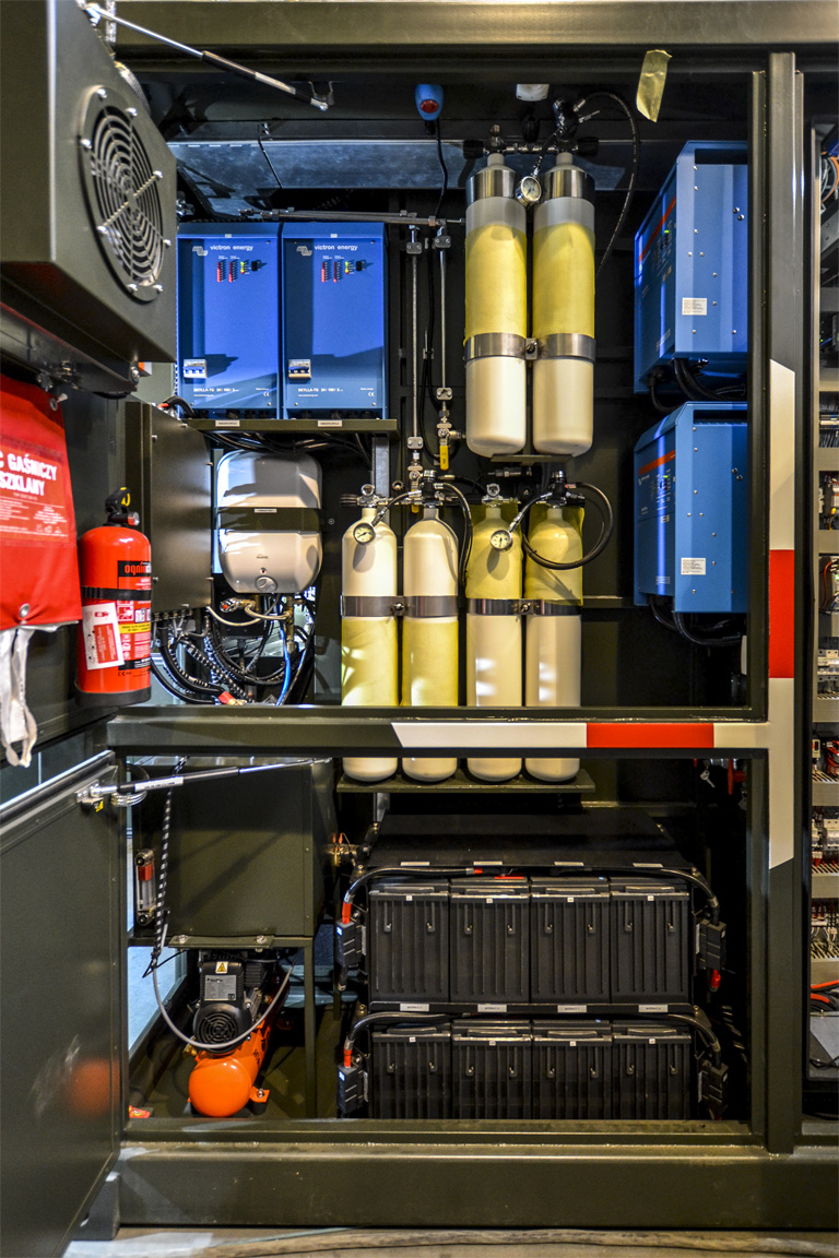 KMLI - Kontenerowe Mobilne Laboratorium Identyfikacyjne - Przedział techniczny