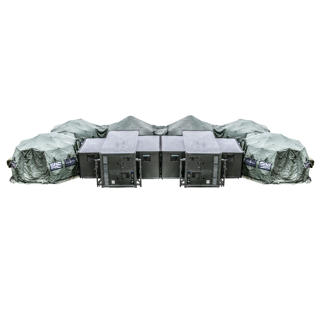 SOP I - Sala Opatrunkowa Poziomu I - Opcja z dwoma kontenerami i 6 namiotami