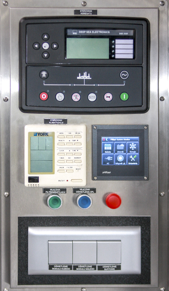 KWON - Kontenerowy Warsztat Obsługowo-Naprawczy - Panel sterujący